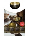 18CM 尼泊爾手工 烏金雙色 滿月頌缽 頌缽 Singing Bowl